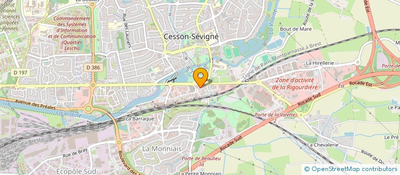 localisation de l'entreprise OUEST TOITURE à CESSON-SEVIGNE