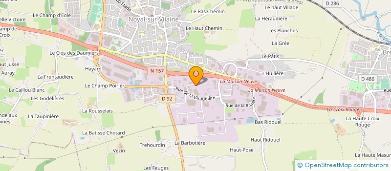 localisation de l'entreprise OUEST TRAILERS à NOYAL-SUR-VILAINE