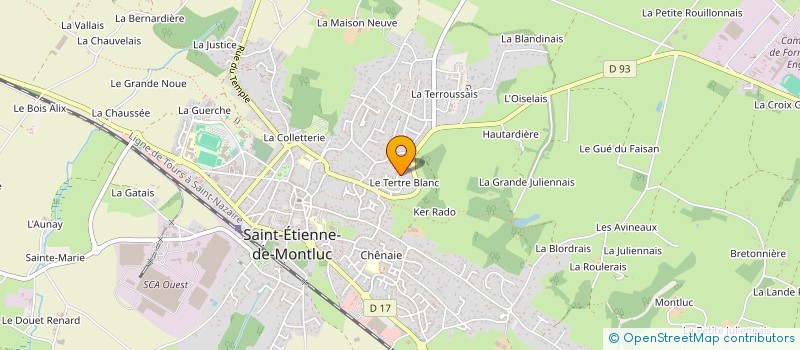 localisation de l'entreprise OUEST TRANSPORT à SAINT-ETIENNE-DE-MONTLUC