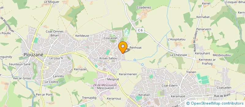 localisation de l'entreprise OUEST TRANSPORT COLIS  PLOUZANE