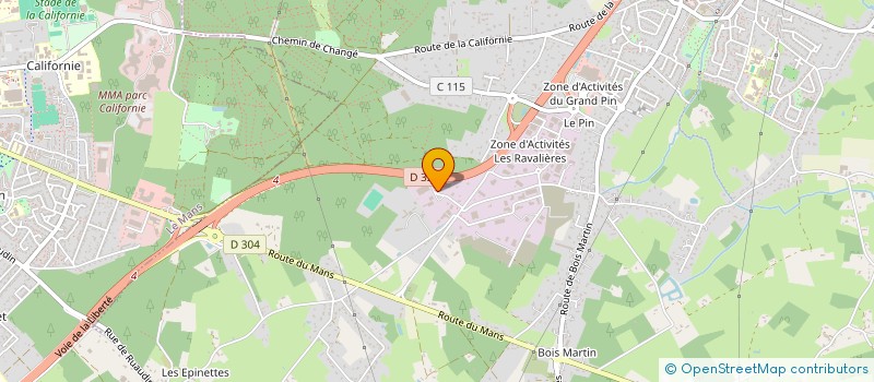 localisation de l'entreprise OUEST TRAVAUX à CHANGE