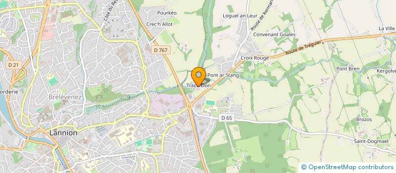localisation de l'entreprise OUEST VEGETALE PRODUCTION à LANNION
