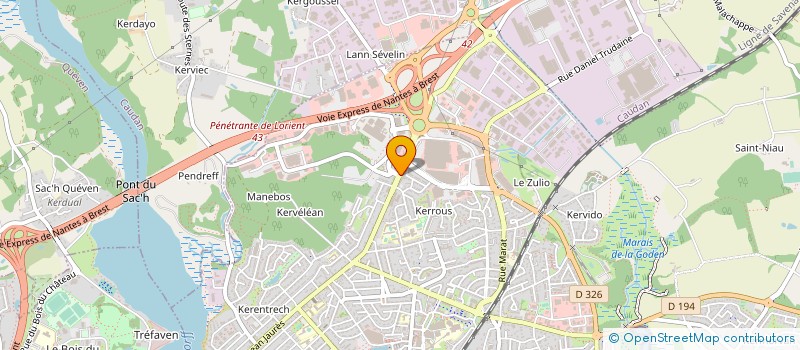 localisation de l'entreprise OUEST VERRERIE à LANESTER