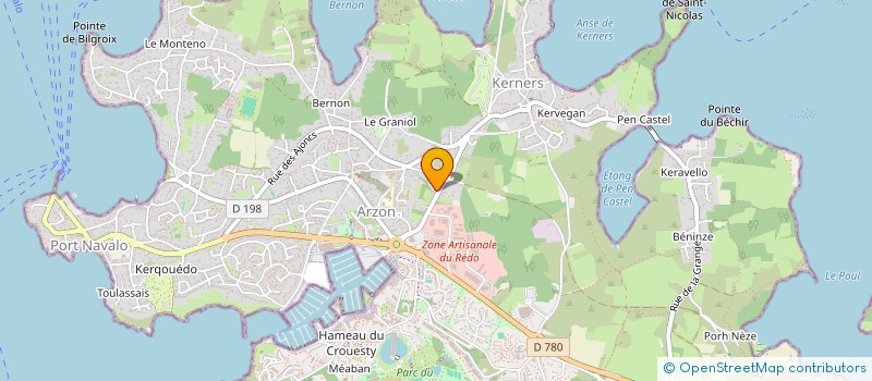 localisation de l'entreprise OUEST YACHTING  ARZON