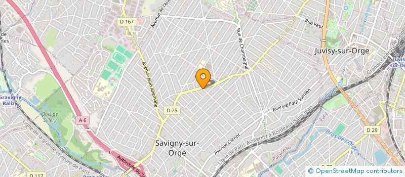 localisation de l'entreprise OUESTAT à SAVIGNY-SUR-ORGE