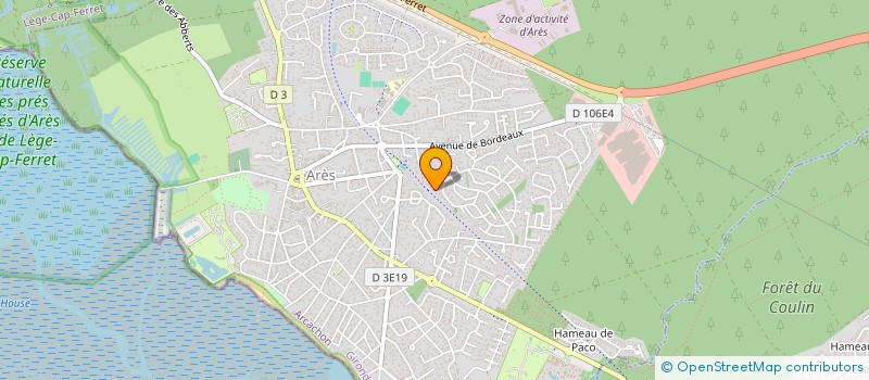 localisation de l'entreprise OUESTDD DISTRIBUTION à ARES
