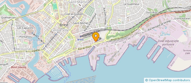 localisation de l'entreprise OUESTELIO à BREST
