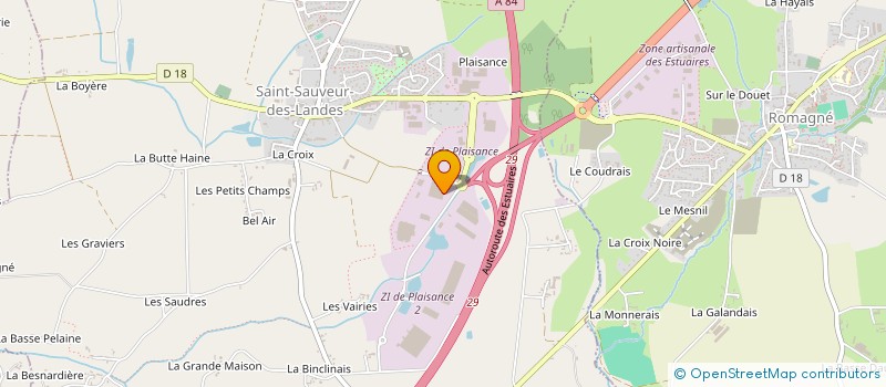 localisation de l'entreprise OUESTMIN à SAINT-SAUVEUR-DES-LANDES