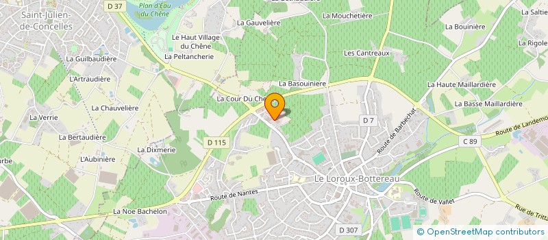 localisation de l'entreprise OUESTYL' à LE LOROUX-BOTTEREAU
