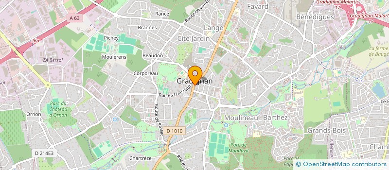 localisation de l'entreprise OUILLET  GRADIGNAN