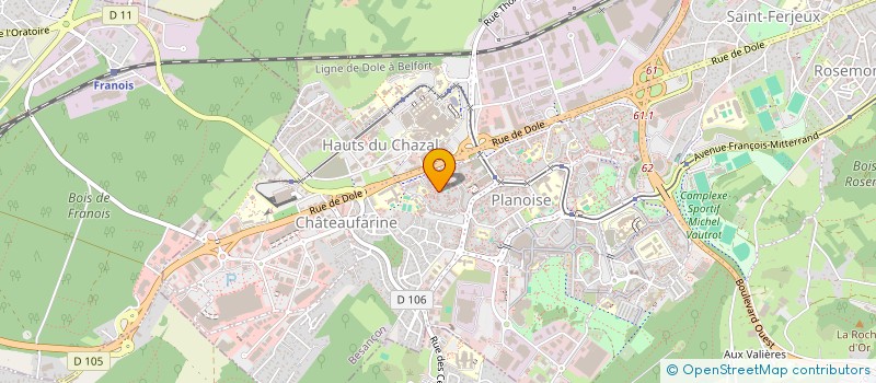 localisation de l'entreprise OUINET à BESANCON