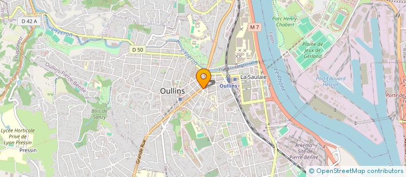 localisation de l'entreprise OULLINS COSMETIQUE ET ACCESSOIRES  OULLINS-PIERRE-BENITE