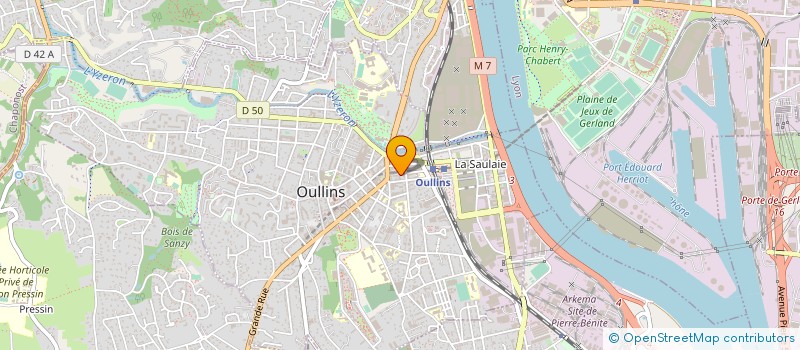 localisation de l'entreprise OULLINS JUDO JUJITSU à OULLINS-PIERRE-BENITE