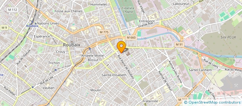 localisation de l'entreprise OUNAS LOCATION BIENS IMMOBILIENS ET TERRAIN  ROUBAIX