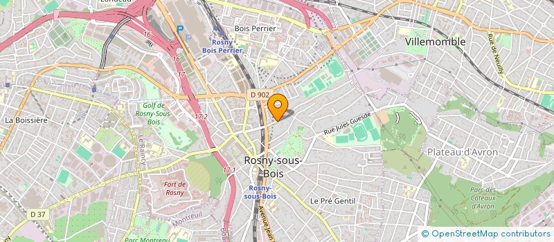localisation de l'entreprise OUPS PROD à ROSNY-SOUS-BOIS