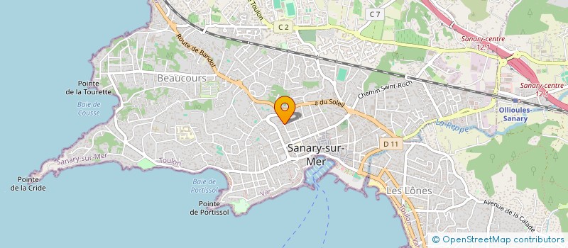 localisation de l'entreprise OURAMDANE à SANARY-SUR-MER
