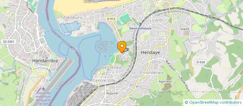 localisation de l'entreprise OURISTY TRANSPORT  HENDAYE