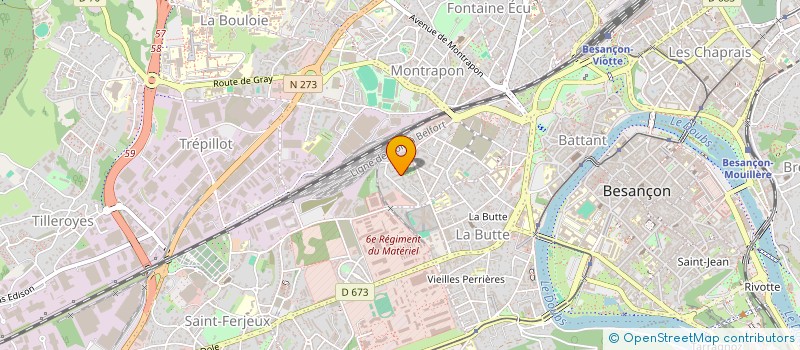 localisation de l'entreprise OUROS  BESANCON