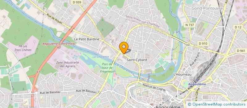 localisation de l'entreprise OUSS BARBER SHOP à ANGOULEME