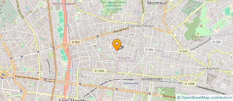 localisation de l'entreprise OUT SOURCING à MONTREUIL