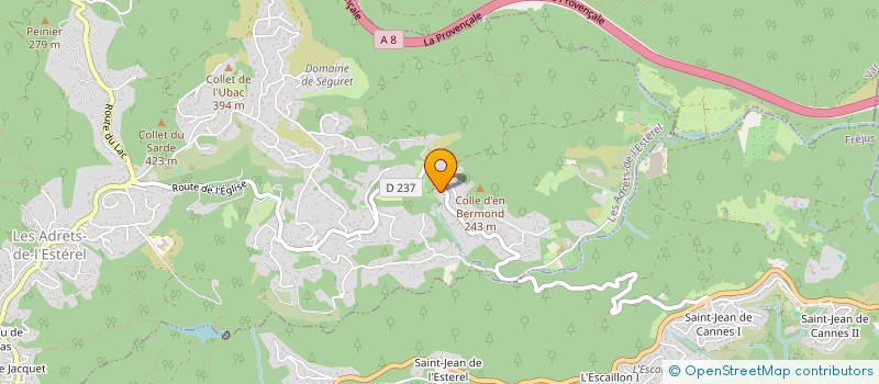 localisation de l'entreprise OUTDOORS à LES ADRETS-DE-L'ESTEREL