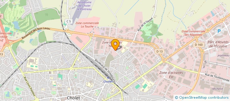 localisation de l'entreprise OUTHI-TECH à CHOLET