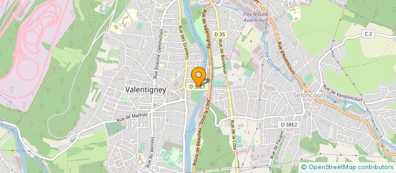 localisation de l'entreprise OUTIL METAL NEGOCE à VALENTIGNEY