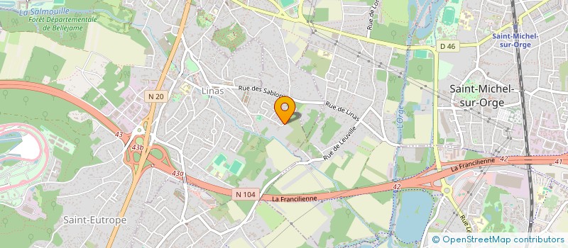 localisation de l'entreprise OUTIL SPECIAL INDUSTRIE CHANTIER BATIMEN à LINAS