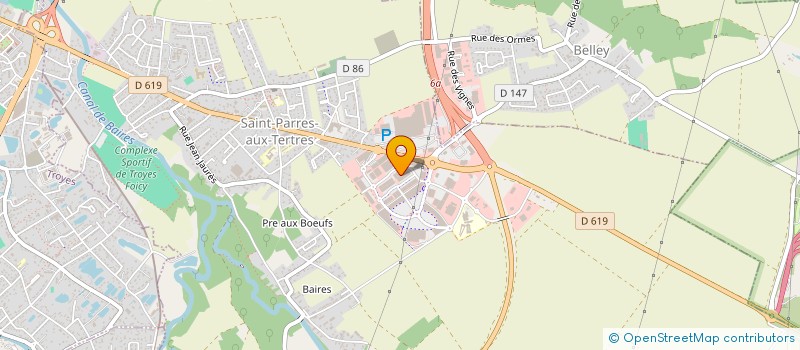 localisation de l'entreprise OUTILLAGE DE L'EST  SAINT-PARRES-AUX-TERTRES