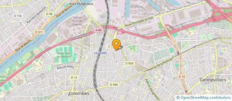 localisation de l'entreprise OUTILLAGE PRECIS MOULE ET MECANIQUE  COLOMBES