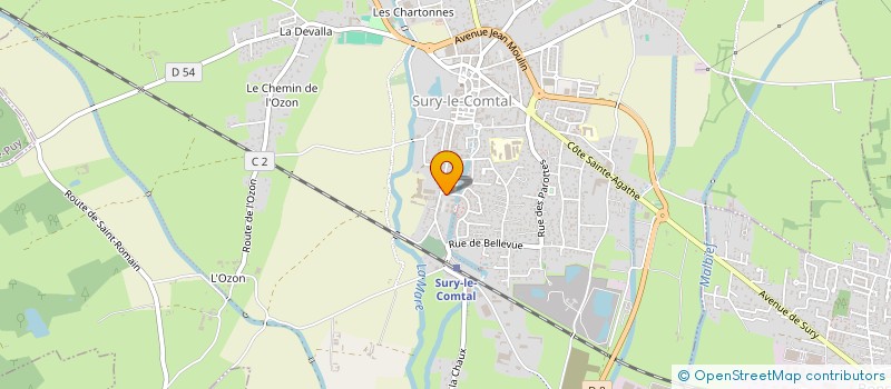 localisation de l'entreprise OUTILLAGE SACCA à SURY-LE-COMTAL