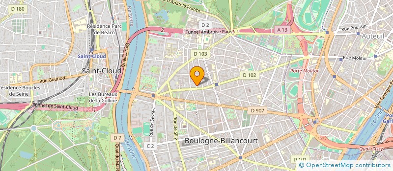 localisation de l'entreprise OUTILLAGE SAREX à BOULOGNE-BILLANCOURT
