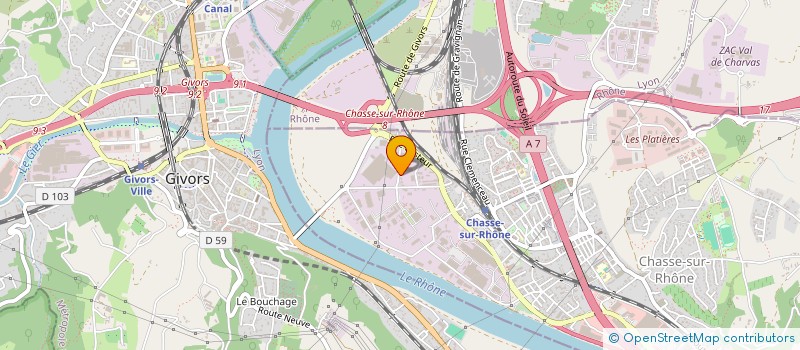 localisation de l'entreprise OUTILLAGES LYONNAIS DE PRESSES à CHASSE-SUR-RHONE