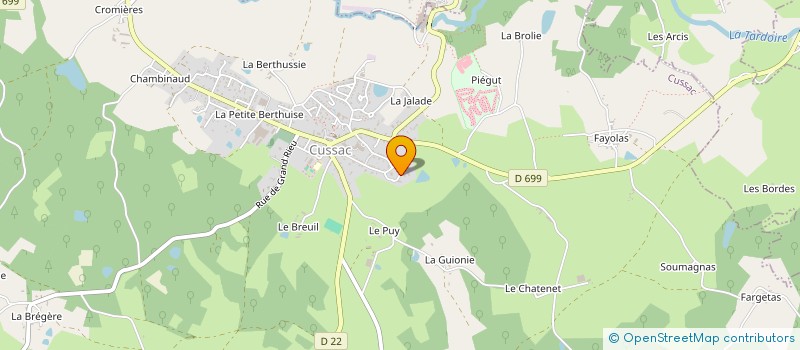 localisation de l'entreprise OUTIMAD à CUSSAC