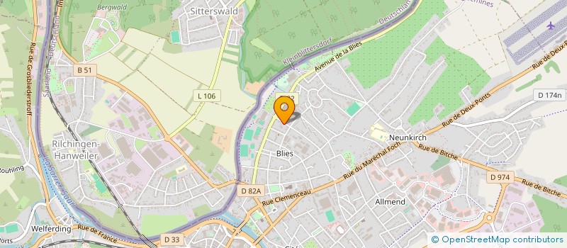localisation de l'entreprise OUTISAR à SARREGUEMINES