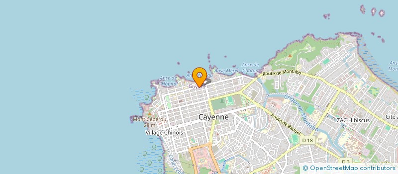 localisation de l'entreprise OUTREMER RECOUVREMENT  CAYENNE
