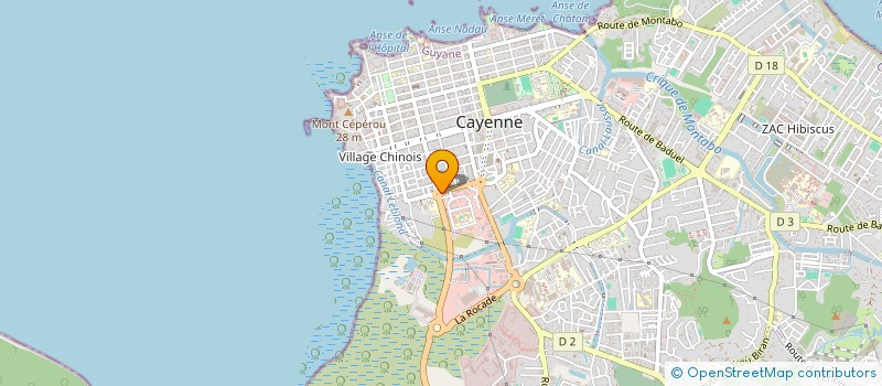 localisation de l'entreprise OUTREMER SECURITE NETTOYAGE à CAYENNE