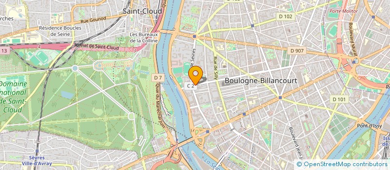 localisation de l'entreprise OUTSIDER  BOULOGNE BILLANCOURT