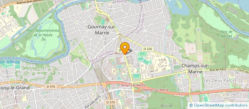 localisation de l'entreprise OUV' LES YEUX  CHAMPS-SUR-MARNE