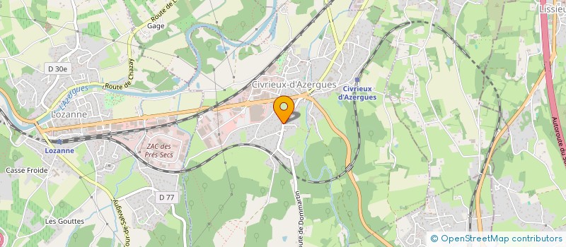 localisation de l'entreprise OUVERASOI  CIVRIEUX-D'AZERGUES