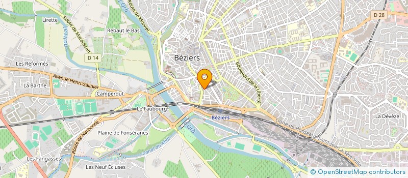 localisation de l'entreprise OUVERTURE à BEZIERS
