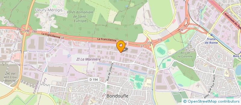 localisation de l'entreprise OUVERTURE SERRURERIE SALIOU à BONDOUFLE