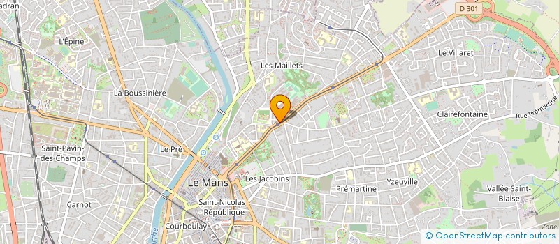 localisation de l'entreprise OUVERTURES 72 à LE MANS
