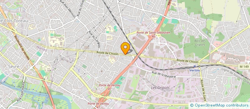 localisation de l'entreprise OUVERTURES FERMETURES PROTECTION SOLAIRE SEBASTIENNAISES  SAINT-SEBASTIEN-SUR-LOIRE