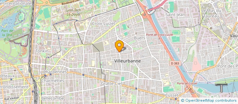 localisation de l'entreprise OUVERTURES SUR MESURE.FR  VILLEURBANNE