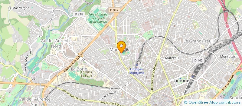 localisation de l'entreprise OUVOIMOJA WA HADA EN FRANCE à LIMOGES