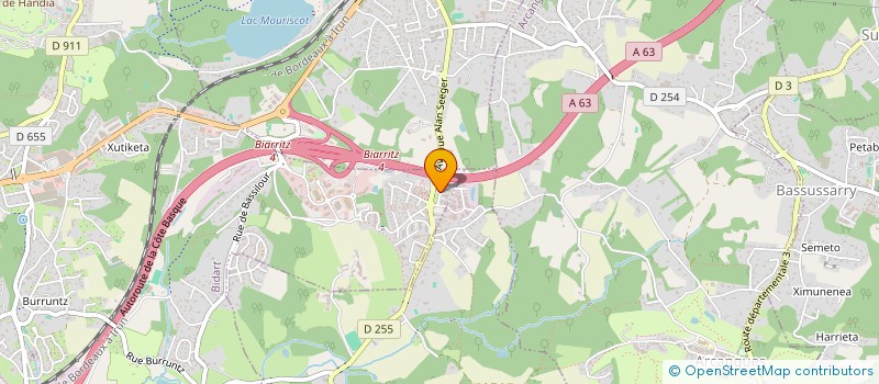 localisation de l'entreprise OUVRAGE  BIDART