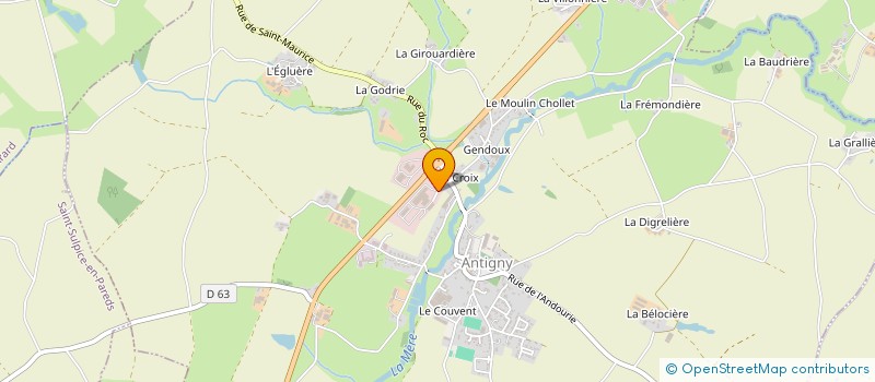 localisation de l'entreprise OUVRARD à ANTIGNY