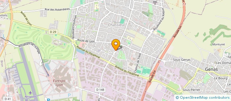 localisation de l'entreprise OV LE PROGRES  CHASSIEU