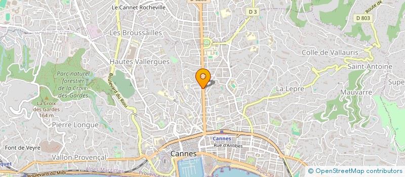 localisation de l'entreprise OV SAS à CANNES